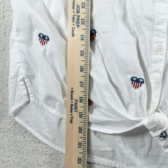 Lucky Brand Americana Heart Flag Blouse - US Women’s M - Picture 6 of 10